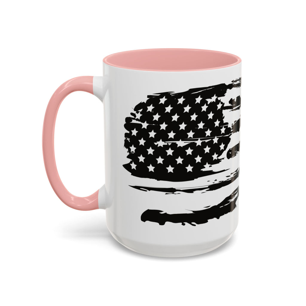 Americana Accent Mug - Black Handle Coffee Cup | 4th of July Gift | Kitchen Decor