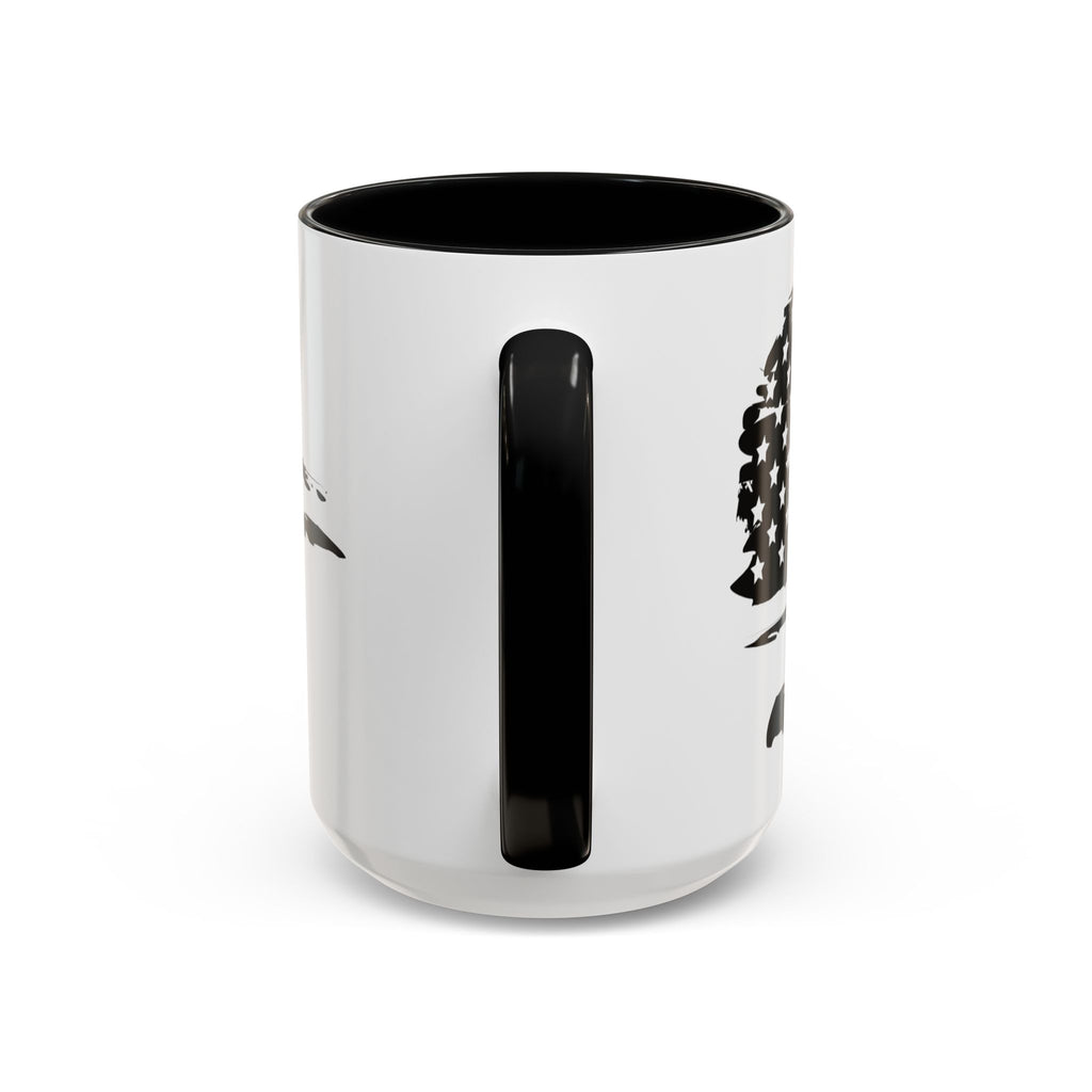 Americana Accent Mug - Black Handle Coffee Cup | 4th of July Gift | Kitchen Decor