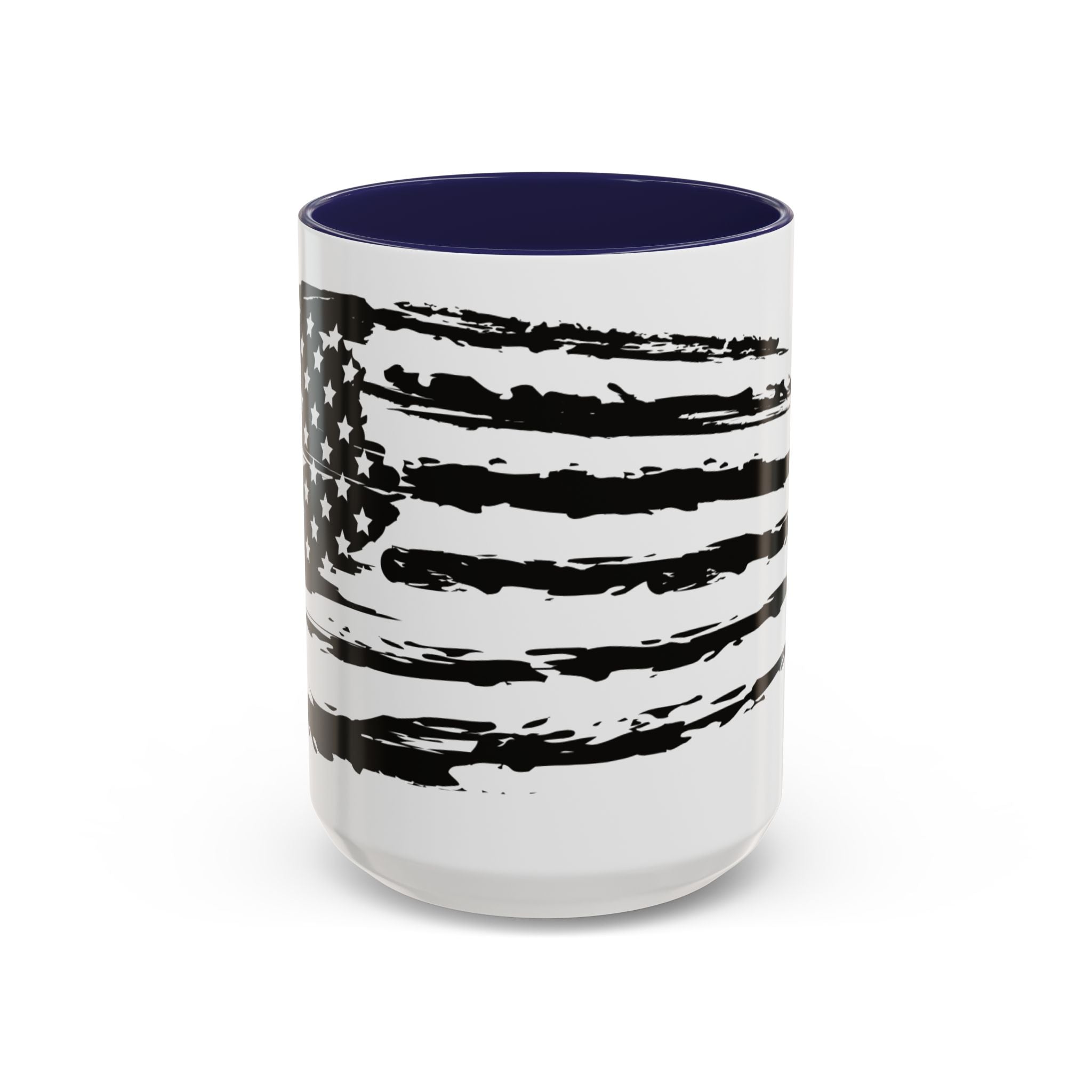 Americana Accent Mug - Black Handle Coffee Cup | 4th of July Gift | Kitchen Decor