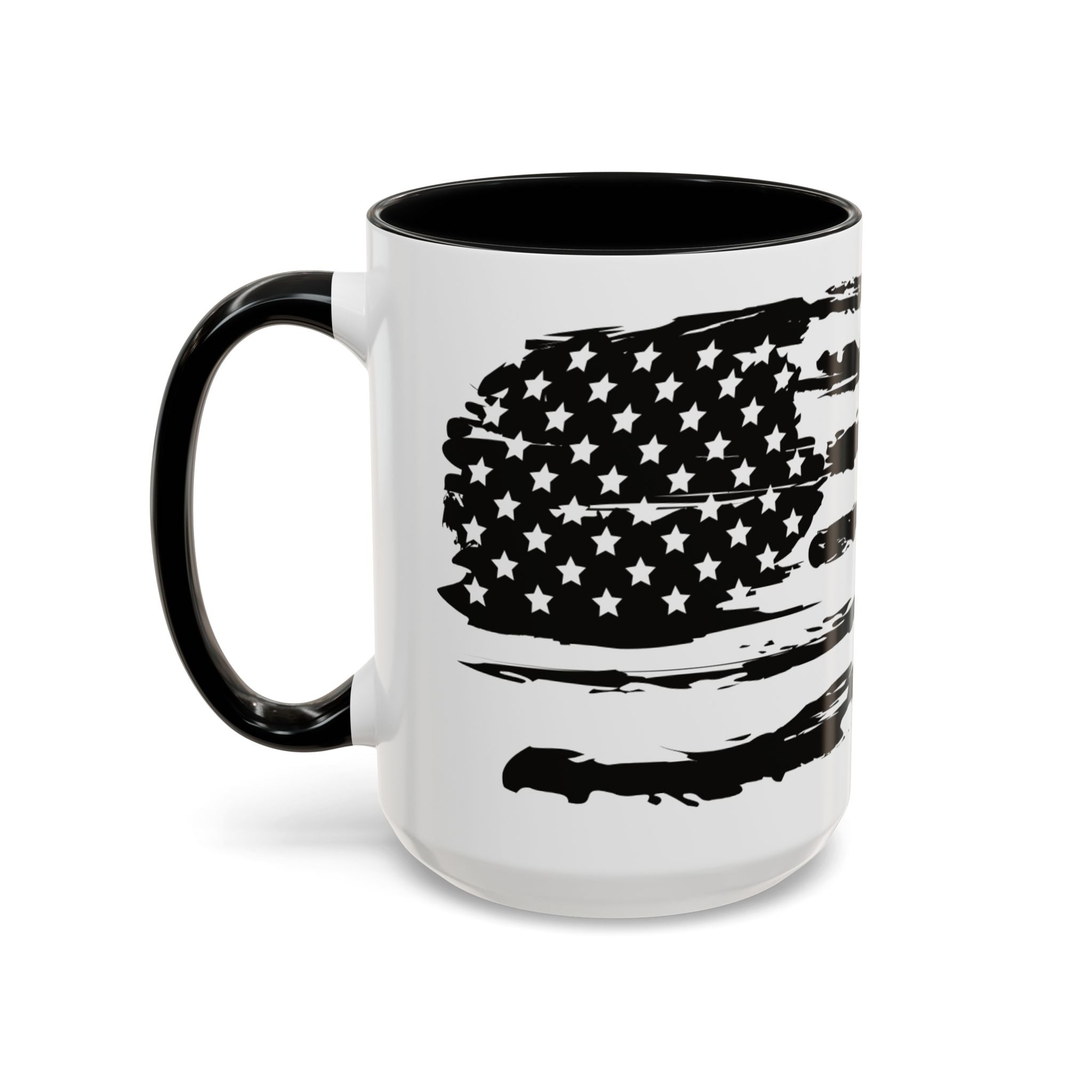 Americana Accent Mug - Black Handle Coffee Cup | 4th of July Gift | Kitchen Decor