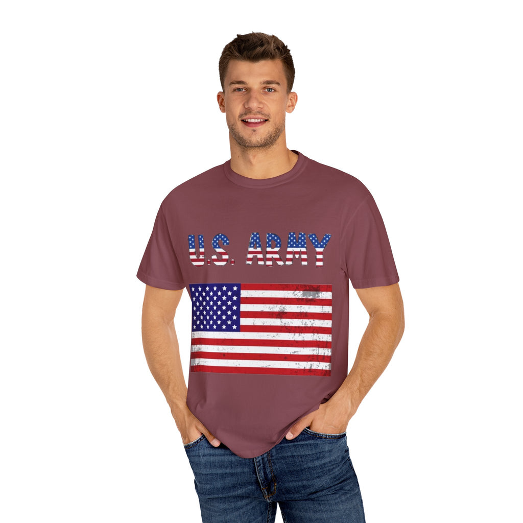 Patriotic U.S. Army T-Shirt for Veterans, Casual Wear, Memorial Day, Independence Day, Gift for Military Families