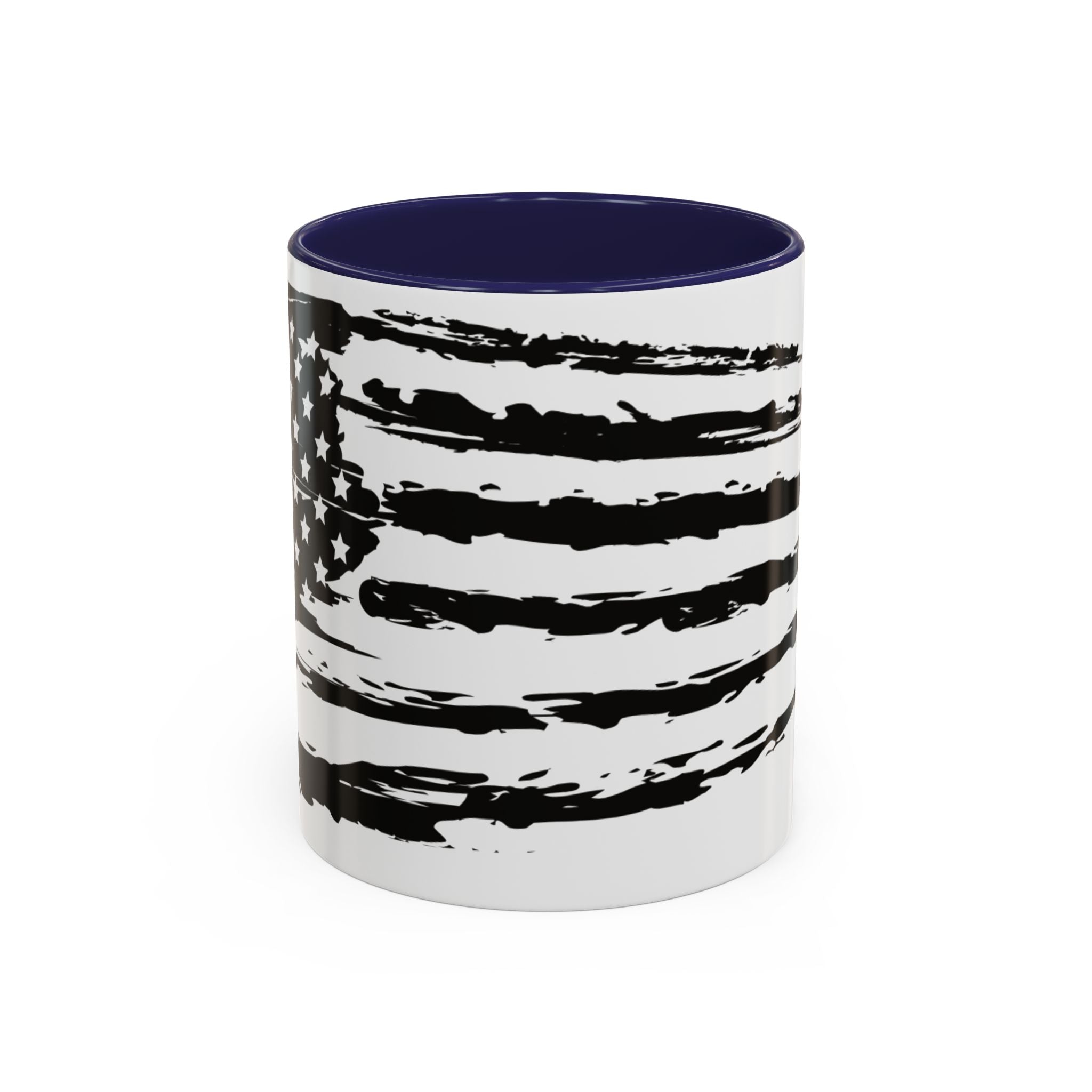 Americana Accent Mug - Black Handle Coffee Cup | 4th of July Gift | Kitchen Decor