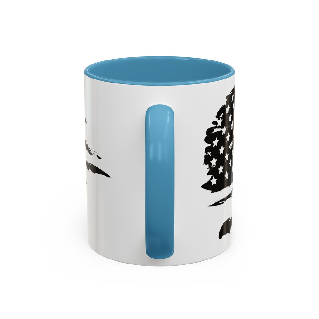Americana Accent Mug - Black Handle Coffee Cup | 4th of July Gift | Kitchen Decor