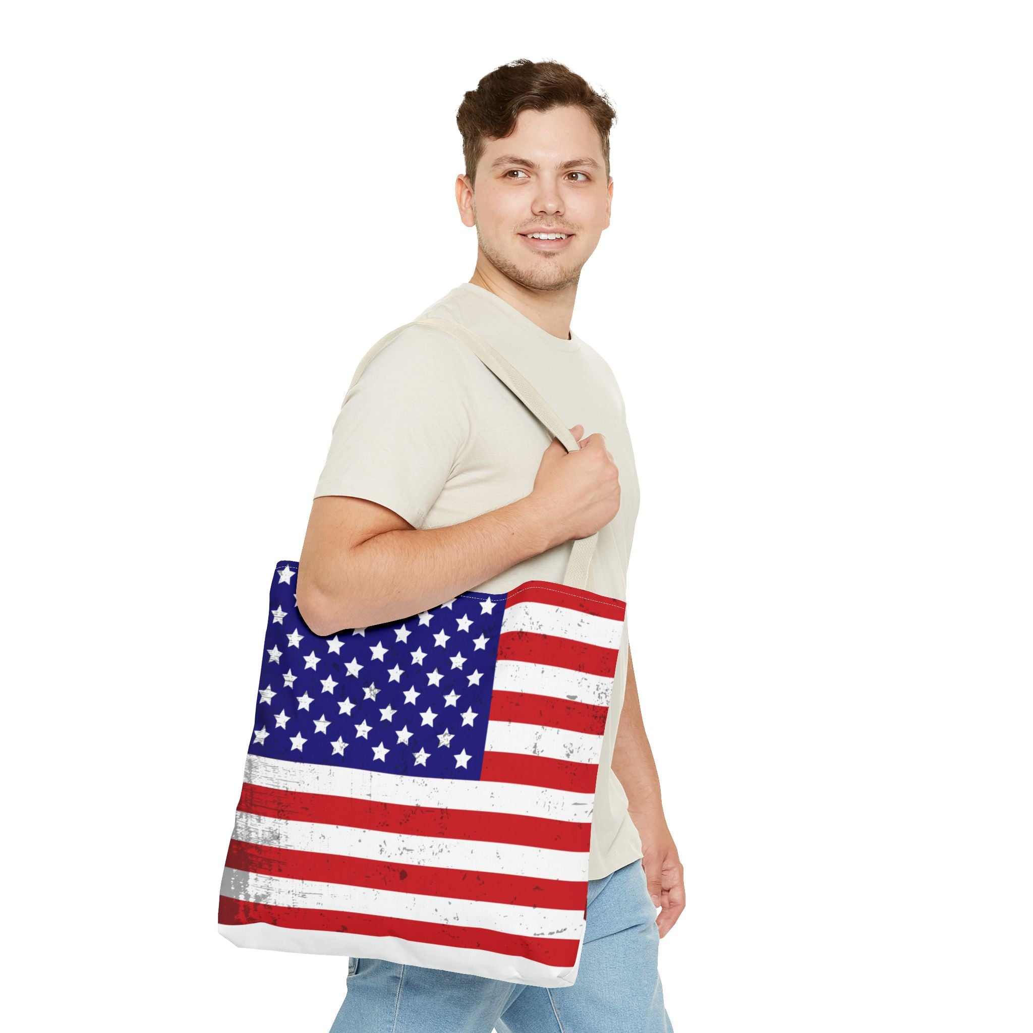 Patriotic Tote Bag - All-Over Print American Pride Bag for Shopping & Everyday Use
