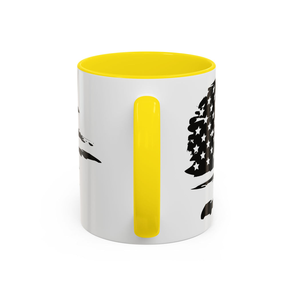 Americana Accent Mug - Black Handle Coffee Cup | 4th of July Gift | Kitchen Decor