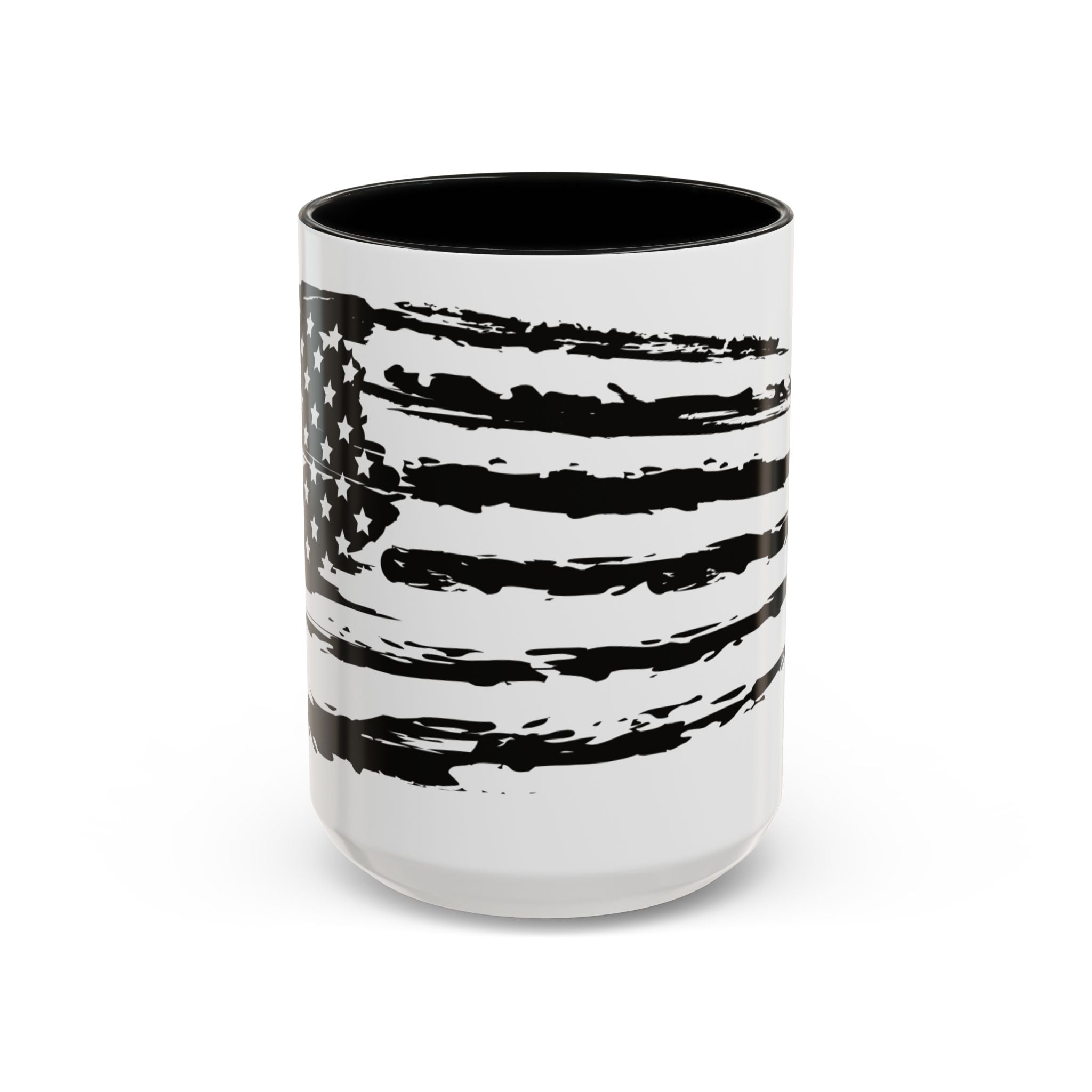 Americana Accent Mug - Black Handle Coffee Cup | 4th of July Gift | Kitchen Decor