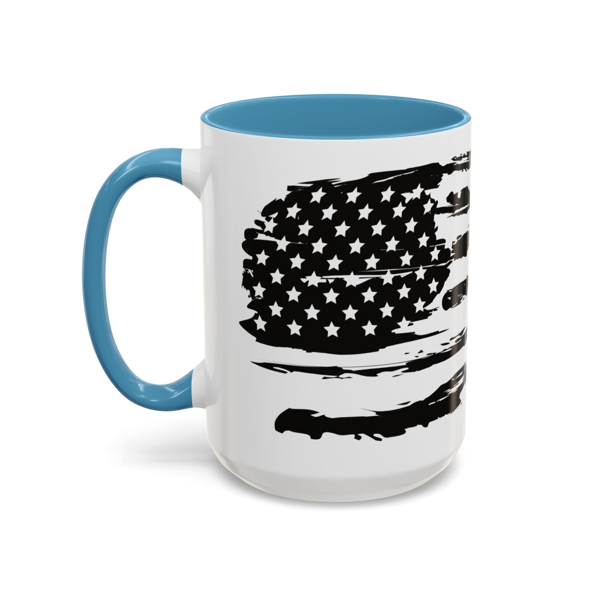 Americana Accent Mug - Black Handle Coffee Cup | 4th of July Gift | Kitchen Decor