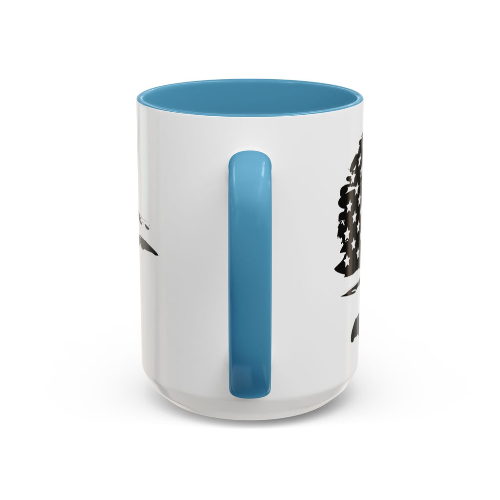Americana Accent Mug - Black Handle Coffee Cup | 4th of July Gift | Kitchen Decor