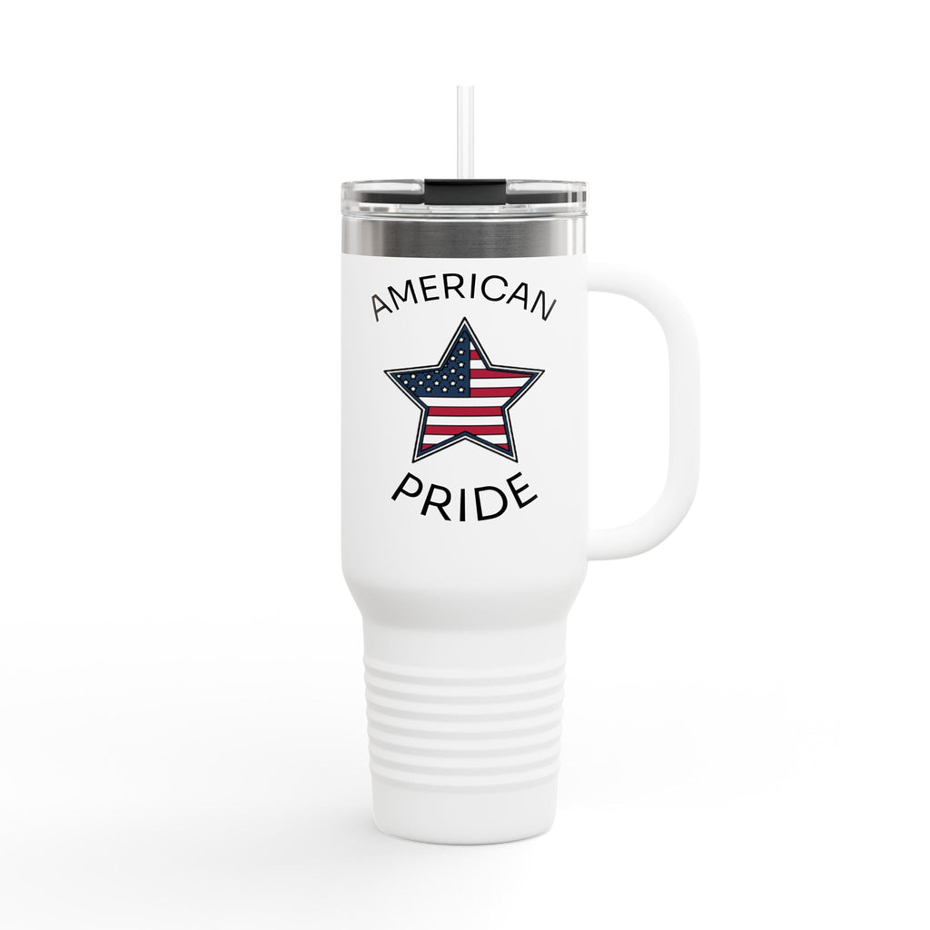 Patriotic Insulated Travel Mug - 40oz, American Pride, Reusable to-go Cup, USA Gifts, Durable Coffee Mug, Perfect for Travel