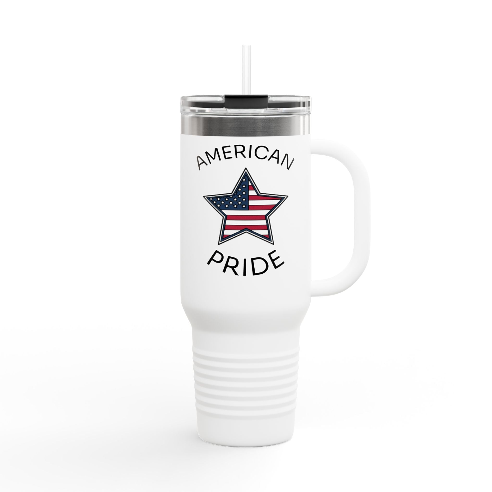 Patriotic Insulated Travel Mug - 40oz, American Pride, Reusable to-go Cup, USA Gifts, Durable Coffee Mug, Perfect for Travel