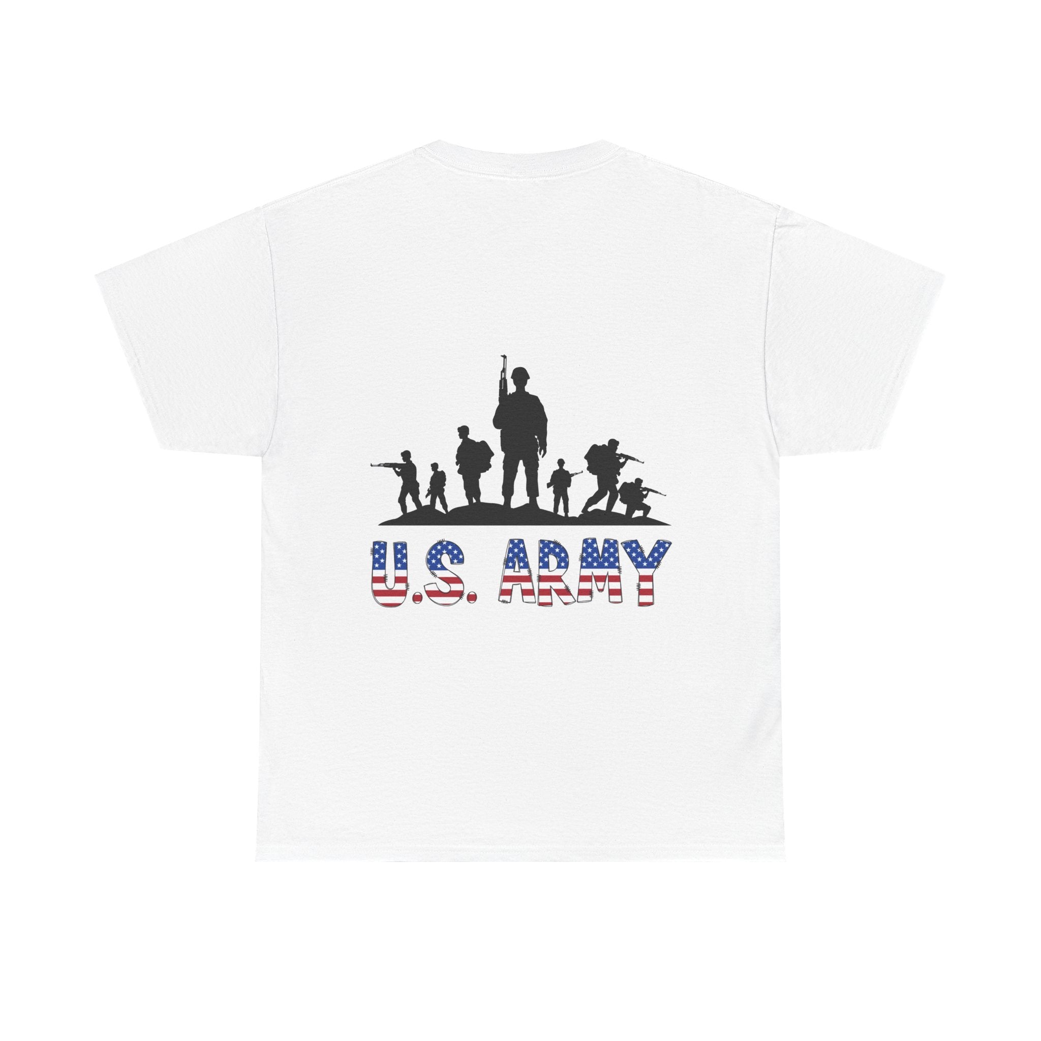 Army Salute Tribute Tee - Heavy Cotton Shirt Honoring Military Heroes | Veteran's Gift
