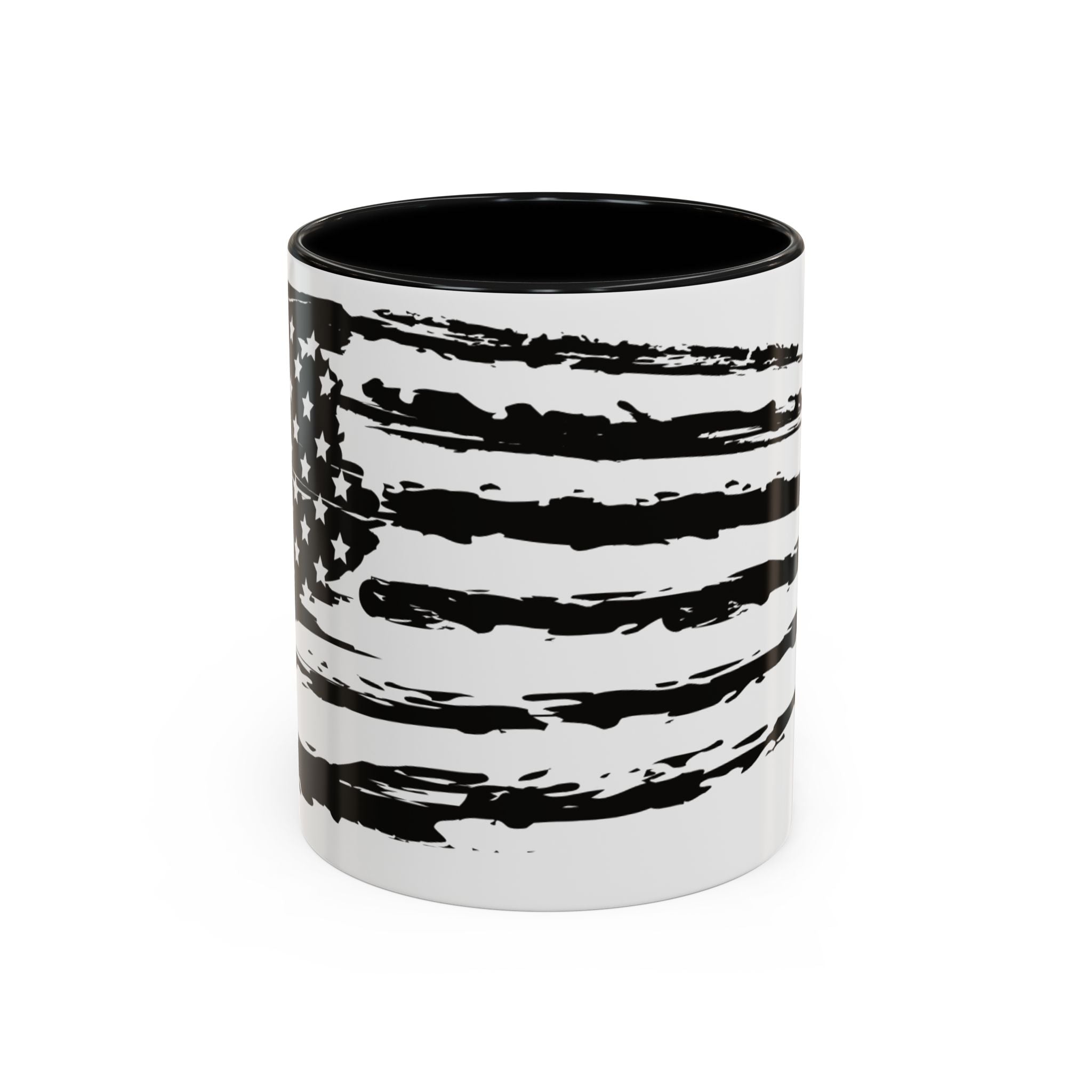 Americana Accent Mug - Black Handle Coffee Cup | 4th of July Gift | Kitchen Decor