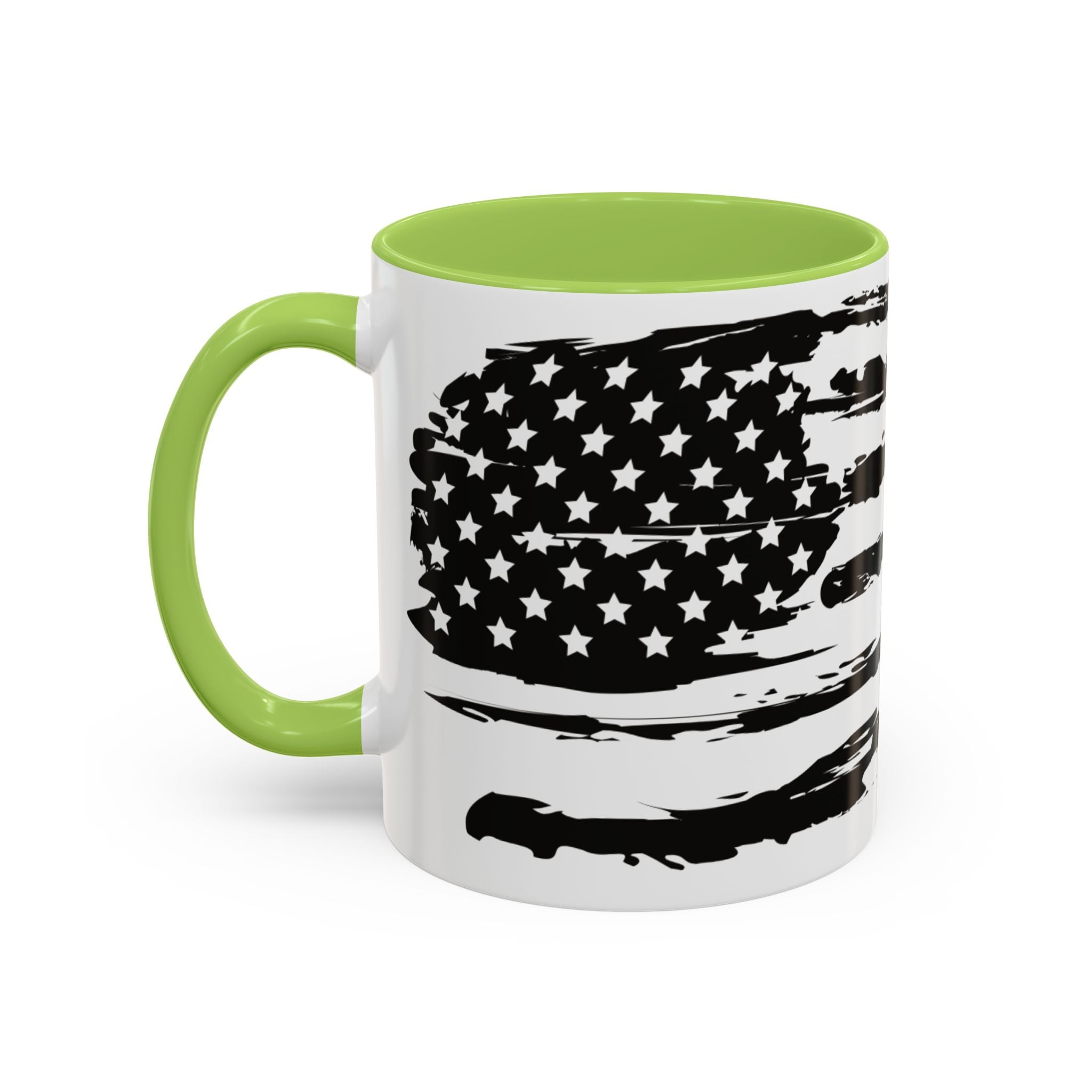 Americana Accent Mug - Black Handle Coffee Cup | 4th of July Gift | Kitchen Decor
