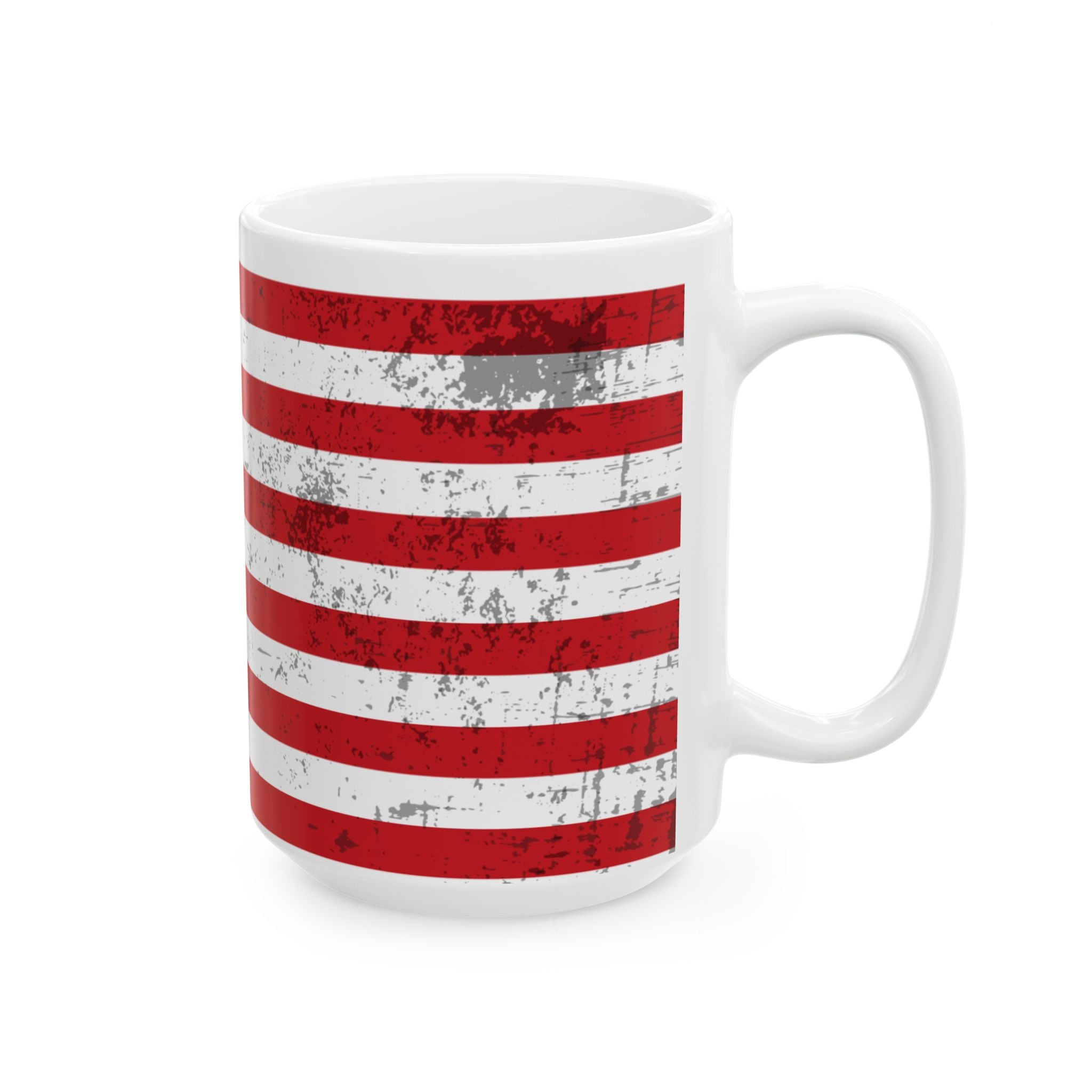Vintage Americana Ceramic Mug - USA Flag Coffee Cup | Independence & Veterans Day Gift