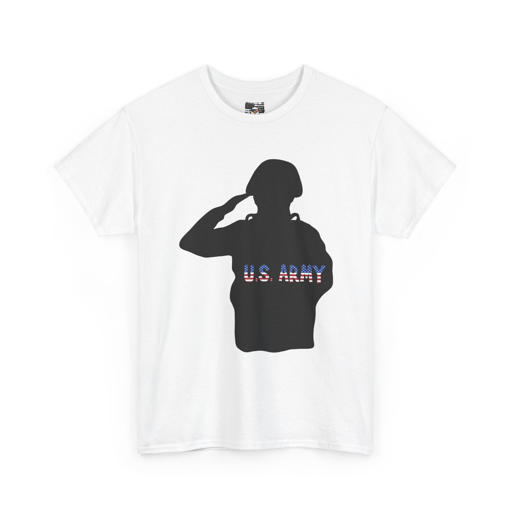 Army Salute Tribute Tee - Heavy Cotton Shirt Honoring Military Heroes | Veteran's Gift