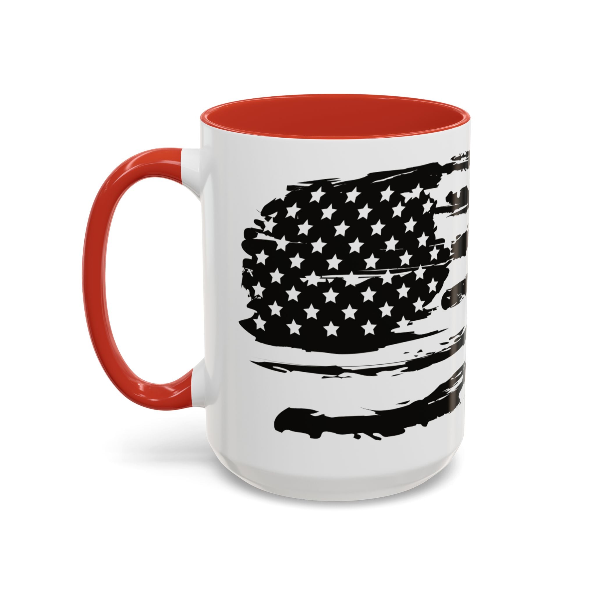 Americana Accent Mug - Black Handle Coffee Cup | 4th of July Gift | Kitchen Decor