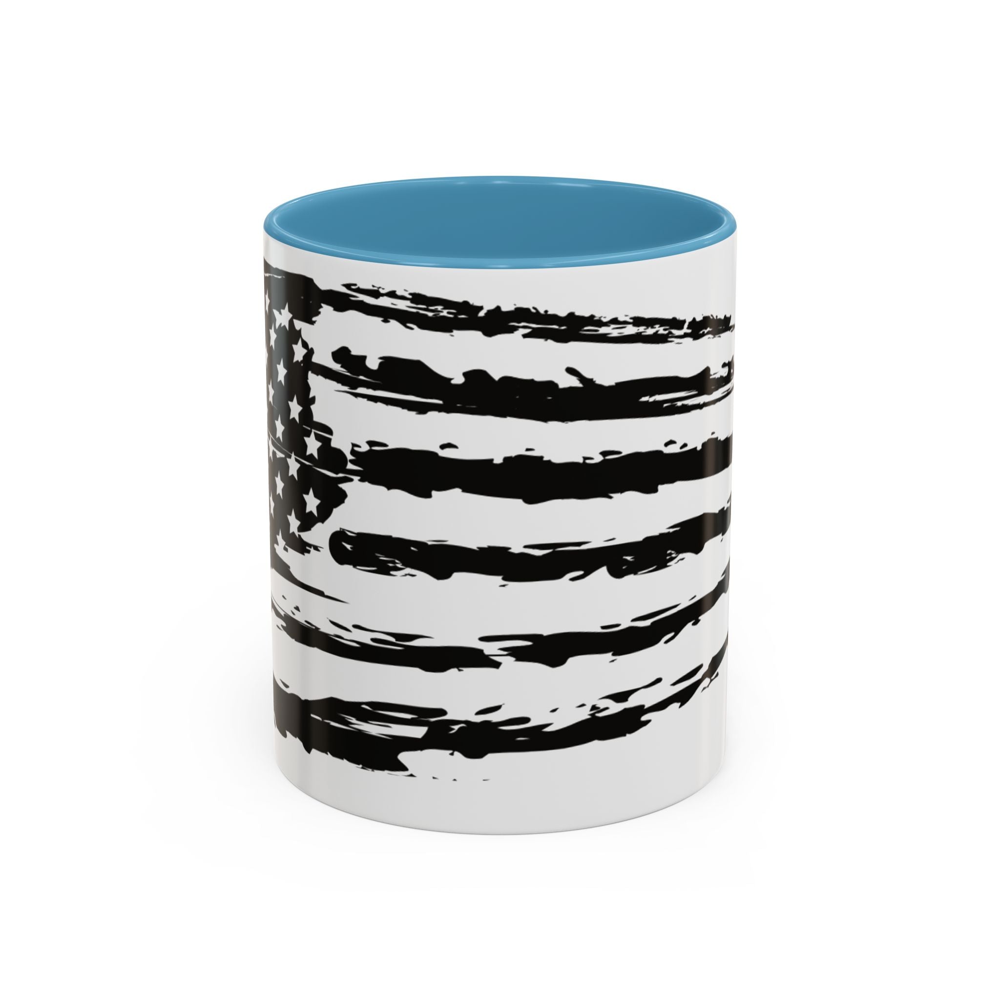 Americana Accent Mug - Black Handle Coffee Cup | 4th of July Gift | Kitchen Decor