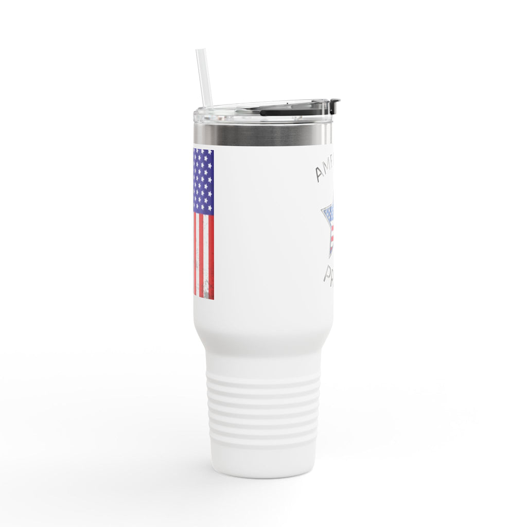 Patriotic Insulated Travel Mug - 40oz, American Pride, Reusable to-go Cup, USA Gifts, Durable Coffee Mug, Perfect for Travel