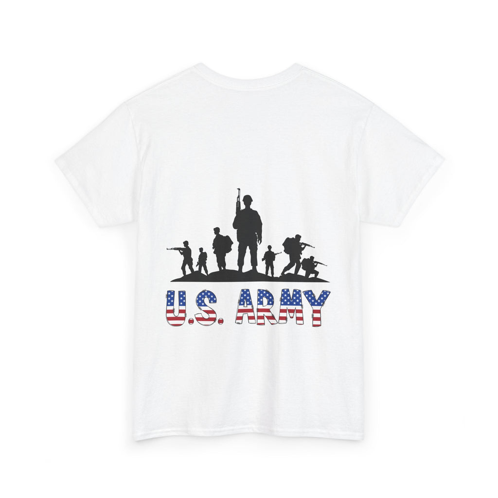 Army Salute Tribute Tee - Heavy Cotton Shirt Honoring Military Heroes | Veteran's Gift