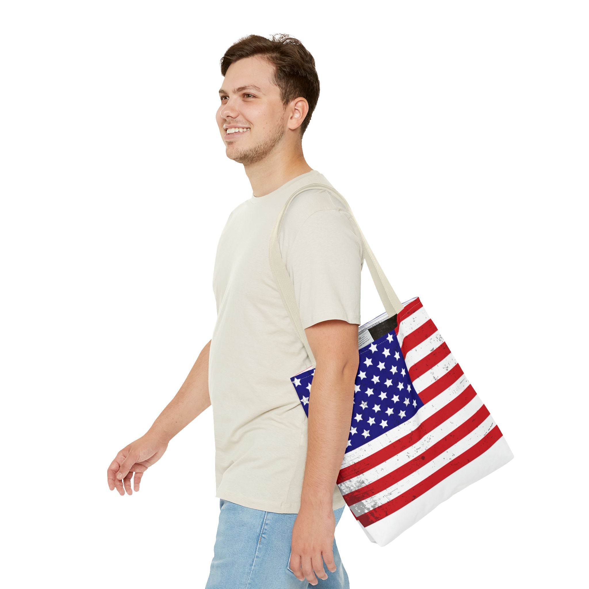 Patriotic Tote Bag - All-Over Print American Pride Bag for Shopping & Everyday Use