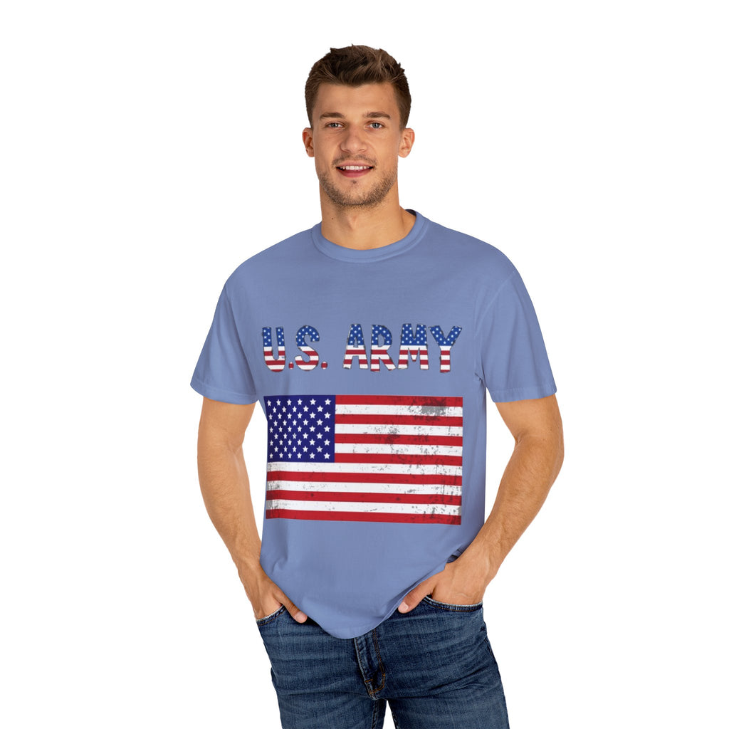 Patriotic U.S. Army T-Shirt for Veterans, Casual Wear, Memorial Day, Independence Day, Gift for Military Families