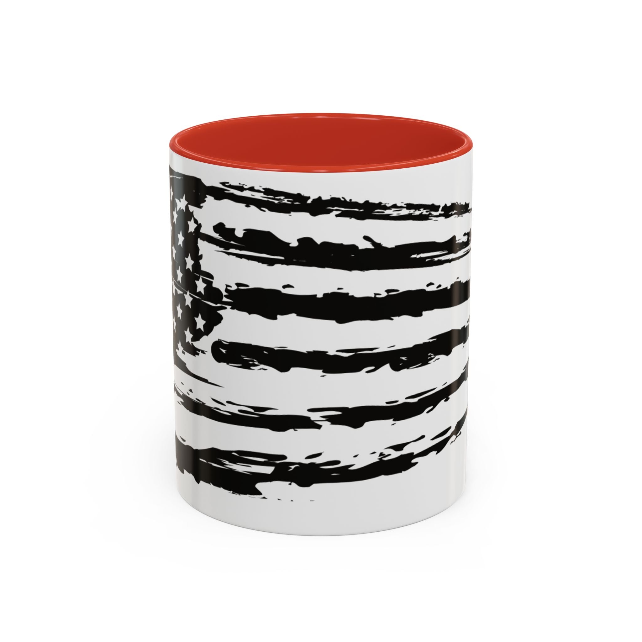 Americana Accent Mug - Black Handle Coffee Cup | 4th of July Gift | Kitchen Decor