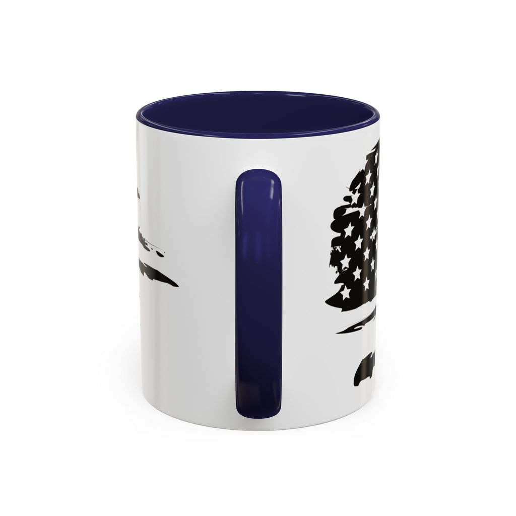 Americana Accent Mug - Black Handle Coffee Cup | 4th of July Gift | Kitchen Decor