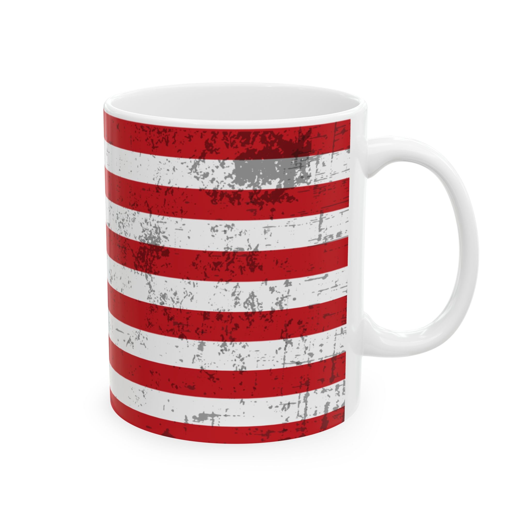 Vintage Americana Ceramic Mug - USA Flag Coffee Cup | Independence & Veterans Day Gift