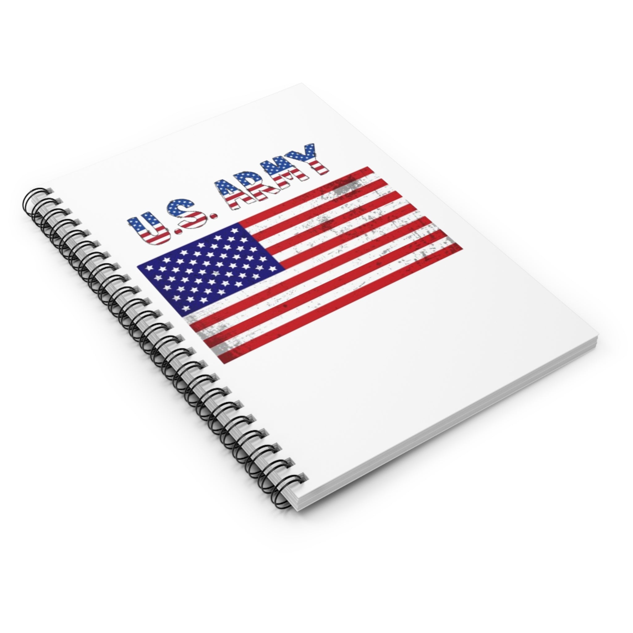 U.S. Army Pride Spiral Notebook, Military Journal, Veteran Gift, Patriotic Stationery, Note-taking, Army Decor