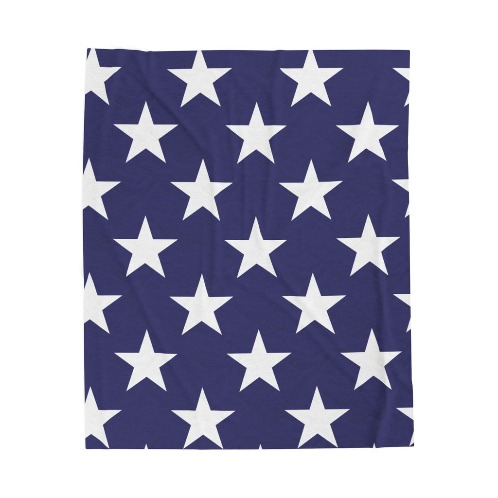 Cozy Star-Print Velveteen Plush Blanket, Soft Throw for Home Decor, Gift for Holidays, Snuggle Up, Warm Bedding Accessory