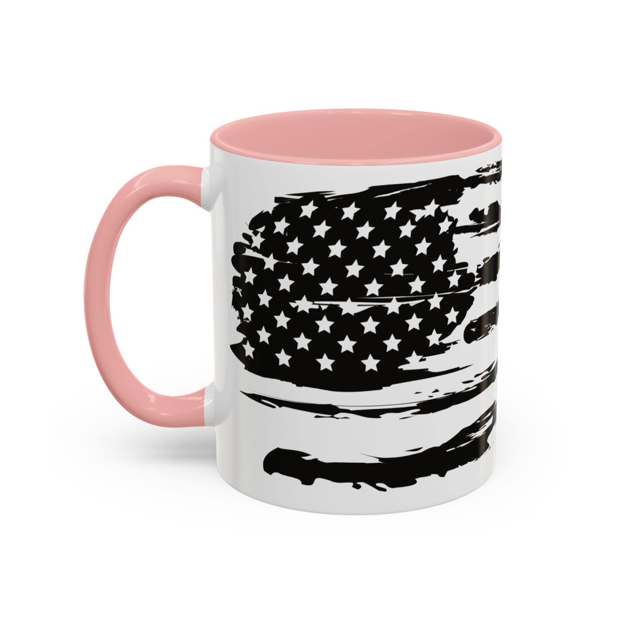 Americana Accent Mug - Black Handle Coffee Cup | 4th of July Gift | Kitchen Decor