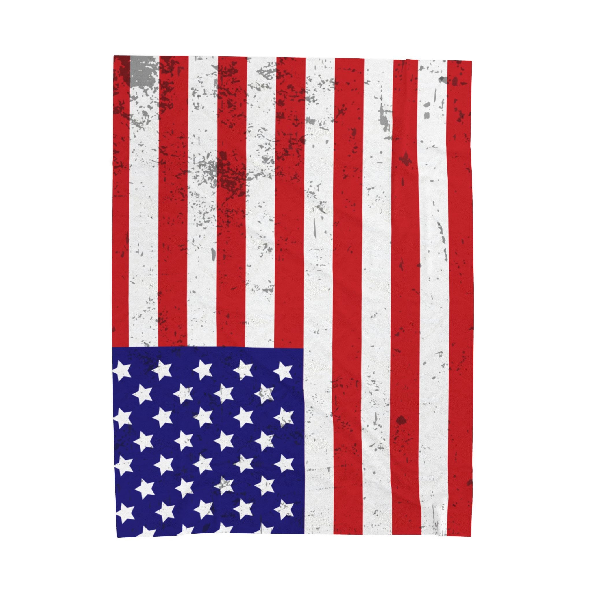 Patriotic Plush Blanket - Soft Velveteen American Pride Throw for Home Decor