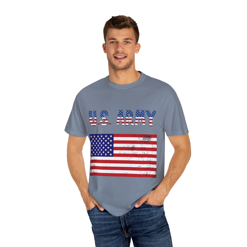Patriotic U.S. Army T-Shirt for Veterans, Casual Wear, Memorial Day, Independence Day, Gift for Military Families
