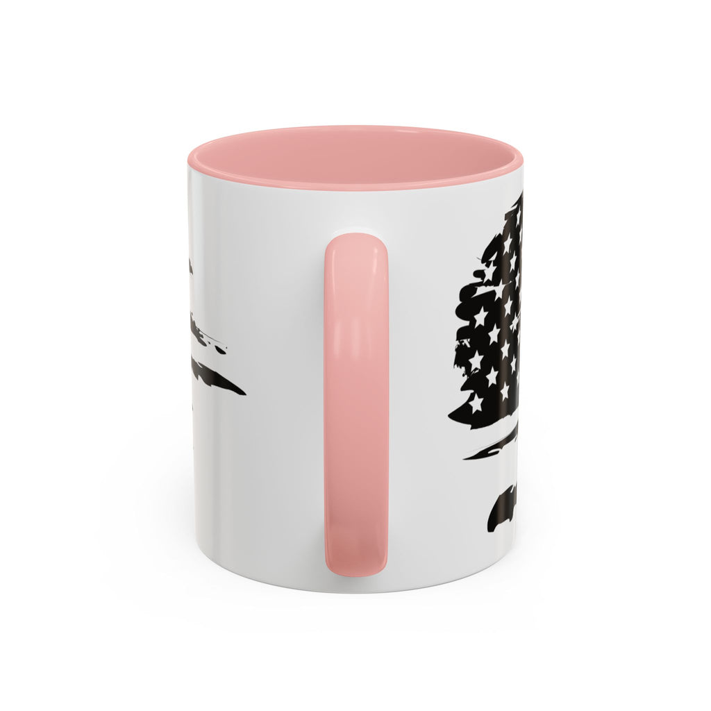Americana Accent Mug - Black Handle Coffee Cup | 4th of July Gift | Kitchen Decor