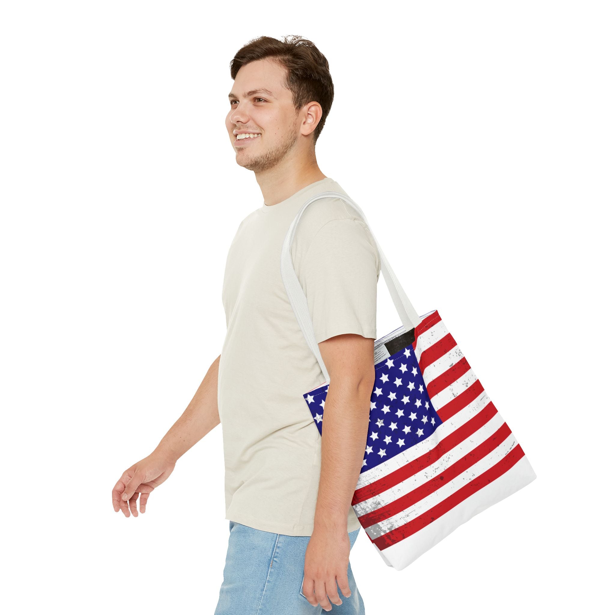 Patriotic Tote Bag - All-Over Print American Pride Bag for Shopping & Everyday Use