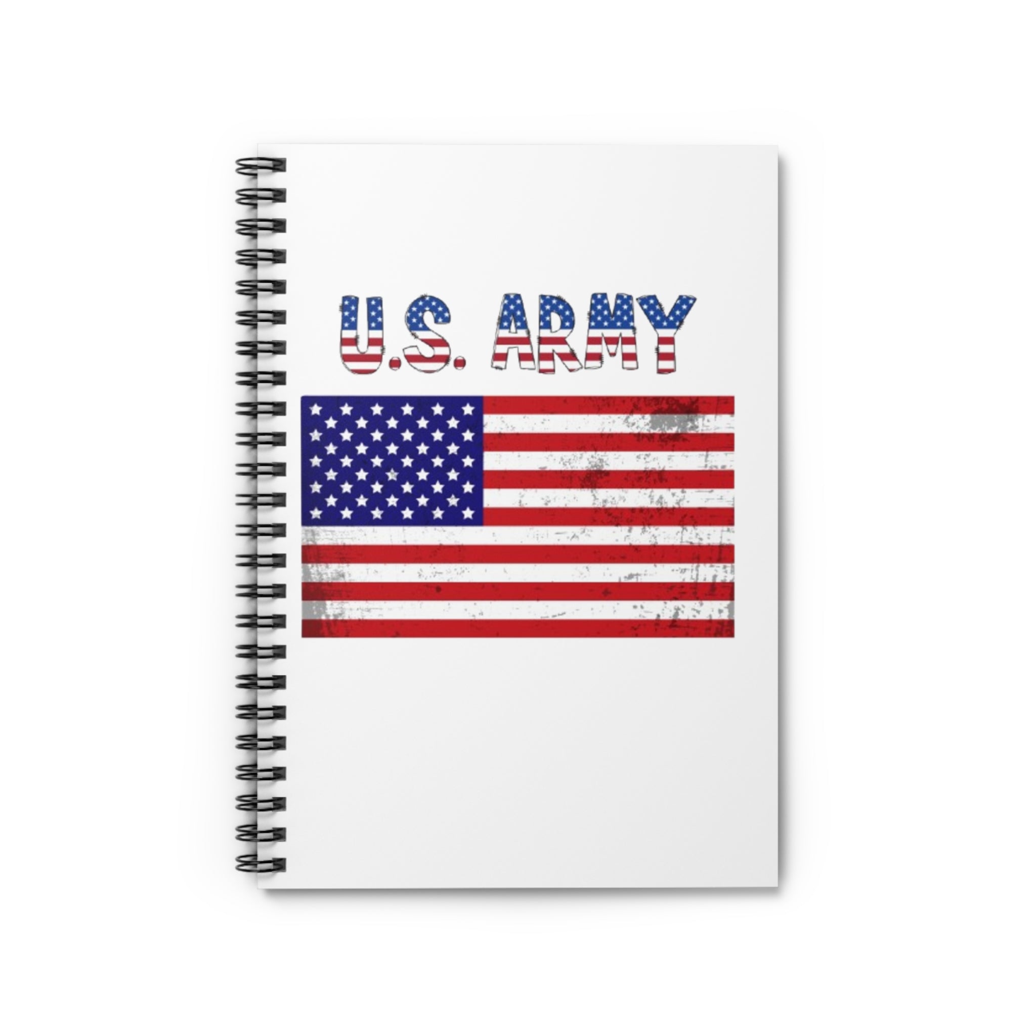 U.S. Army Pride Spiral Notebook, Military Journal, Veteran Gift, Patriotic Stationery, Note-taking, Army Decor