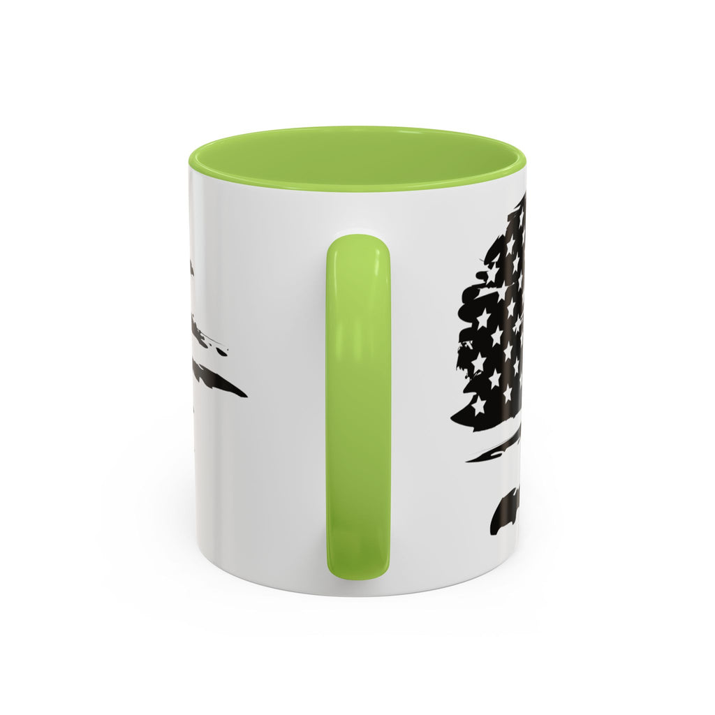 Americana Accent Mug - Black Handle Coffee Cup | 4th of July Gift | Kitchen Decor
